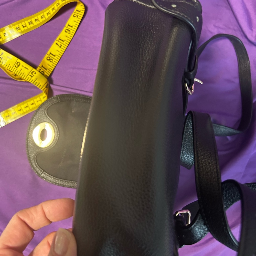 Coach Mini Turnlock Rucksack Backpack in Black Pebble Leather - Picture 9 of 14